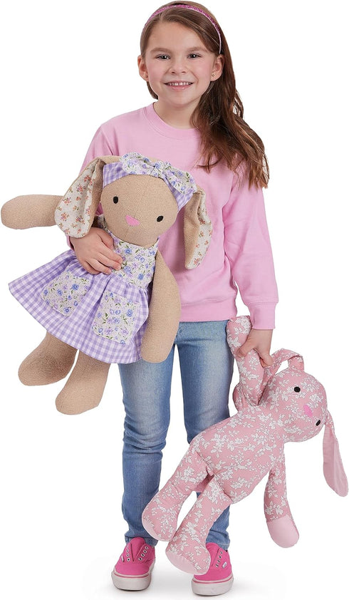 McCall's Plush Bear, Bunny and Mouse with Clothes and Headband Sewing Pattern Kit, Design Code M8422, One Size Each, Multicolor...