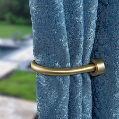 Premium Curtain Holdback, Quality Metal Decorative Curtain Holdbacks with Zinc Alloy Cap Finials,Rust-Proof, Set of 2 Window Curtain Holdbacks,Bra...