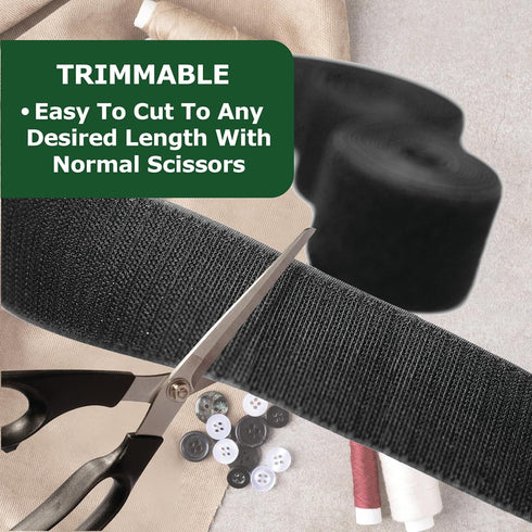 ECOHomes 4 Inch x 6 FT Sew On Hook and Loop Tape for Fabric, Sewable Sew On Strips for Fabric, Clothing, Clothes | Non Adhesive Sewing Fabric Fast...