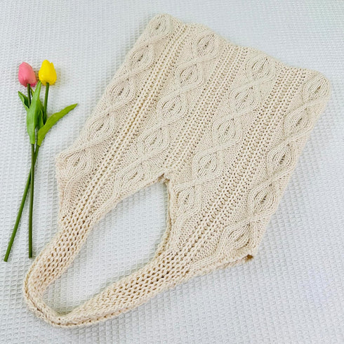 Women's Shoulder Handbags Cute tote bags Large knit bag Aesthetic Crocheted bags Shopping bag...
