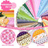 Oudain 100 Pcs 8 x 8 Inch Quilting Fabric Squares Fat Fabric Bundles Cotton Fabric Square Flower Craft Fabric Scraps Quilting Supplies for DIY Cra...