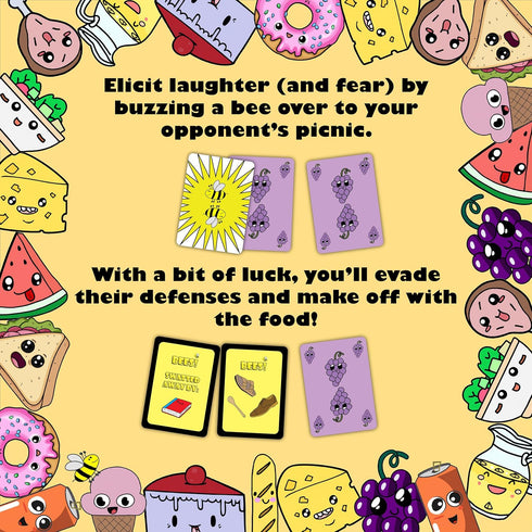 Bees! - Nothing Ruins A Good Picnic Like...Bees! 2 Player Games for Adults and Kids Or Up to 4 Players - Family Games for Kids and Adults...
