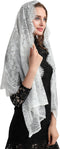 Leimandy Eyelash Lace Vintage Floral Lace Shawl Head Scarf Long Catholic Chapel Veil Mantilla Infinity Latin Mass S04...