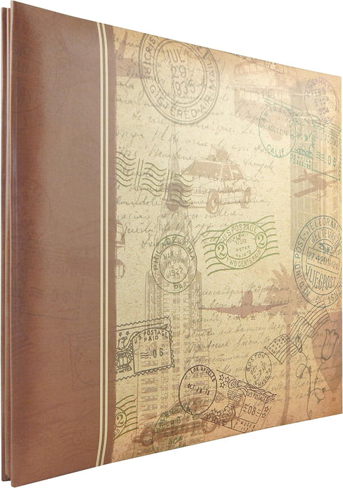 MCS Expandable 10-Page Scrapbook Album with 12 x 12 Inch Pages, 13.5 x 12.5 Inch, Vintage Postmark...