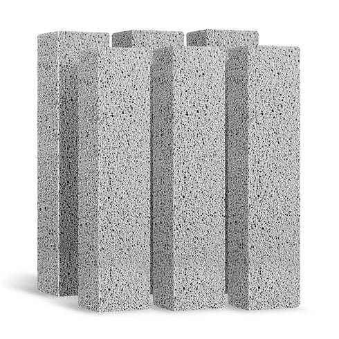6Pack Pumice Stone for Toilet Cleaning Bowl Stick,Powerfully Cleans Hard Water Rings, Calcium Buildup & Stains, Suitable for Cleaning Toilet, Bath...