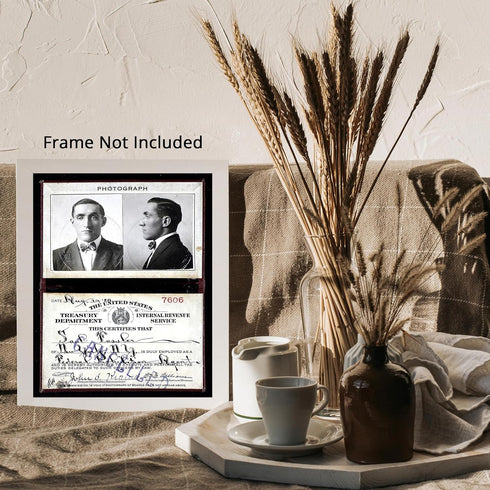 Posterizer 1 pcs-Prohibition Agent ID Poster 2 Samuel Fassler-Vintage Art-Patriotic & Military Art-Gift for Policemen, Law Enforcement Officer- UN...