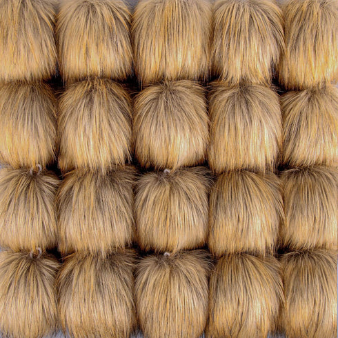 SIQUK 20 Pieces Faux Fur Pom Pom DIY Faux Fox Fur Fluffy Pom Pom with Elastic Loop for Hats Scarves Gloves Bags Accessories...