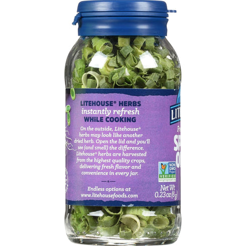 Litehouse Freeze Dried Spring Onion - Fresh Spring Onion, 1 Bunch Inside, Fresh Taste, Gluten Free, Keto Friendly, No Refrigeration - 0.23 Ounce...