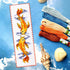 Povitrulya Koi Carp - Counted Cross Stitch Bookmark Kit - Embroidery Set for Adults with Paper pattern, 16-count Aida Canvas and Presorted Floss -...