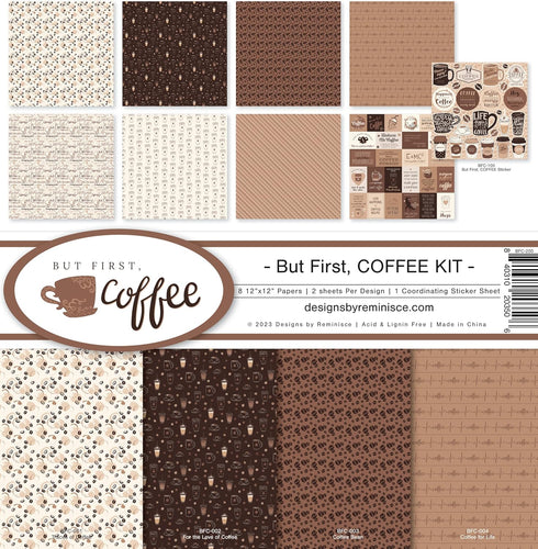 Reminisce But First, Coffee Scrapbook Collection Kit...