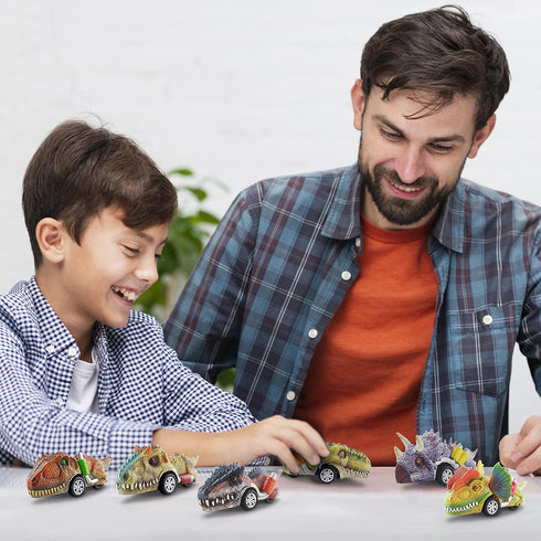 Dinosaur Toys for Ages 2-4, Pack of 6 | Pull Back Dinosaur Cars for Kids | 4 Inch Pull Back Cars for Boys Age 4-7 | Dinosaur Car Toys | Pull Back ...