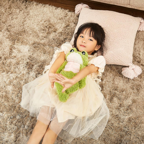 Lovely Supersoft Green Muscle Frog Plush,Funny Huggable Froggy Dolls,Adorable PlushFrog for Kids, 13.8...