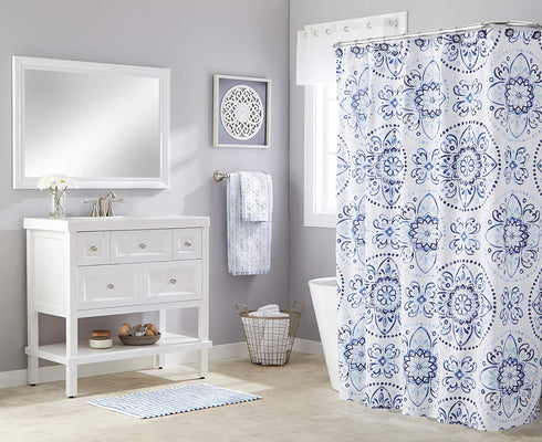 SKL Home by Saturday Knight Ltd. Kali Shower Curtain, Blue...