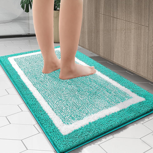 OLANLY Bathroom Rugs 24x16, Extra Soft and Absorbent Microfiber Bath Mat, Non-Slip, Machine Washable, Quick Dry Shaggy Bath Carpet, Suitable for B...