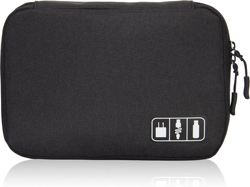 Hynes Eagle Travel Universal Cable Organizer Electronics Accessories Cases for Various USB Phone Charger and Cable Black...