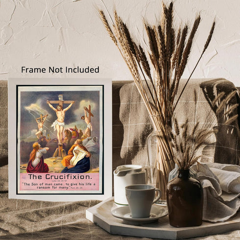 Posterizer 1 pcs-The crucifixion poster-Religious Posters-Gifts for Christians -Decor for Church, Sunday School Classroom- unframed wall art...