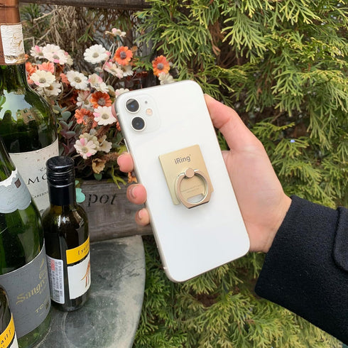 iRing Link, Made in Korea, Wireless Charging Friendly Phone Holder - Cell Phone Ring Grip Finger Holder and Stand Compatible with iPhone, Galaxy, ...