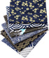 6 Pieces Japanese Fat Quarters Quilting Fabric Bundles 19.7 x 15.7 Inch, Japanese Sea Wave Fat Quarters, Quilting Sewing Fabric for Face Protector...