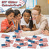 Patriotic Glitter Cutouts- 100Pcs Memorial Day American Soldier Flag Cutouts 4th of July Paper Die Cut with Glue Points for Kids Party Classroom O...