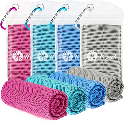 U-pick Cooling Towels Bulk 40"x12", Breathable Microfiber Chill Towel, Cooling Towel for Neck and Face, Sweat Towel for Gym, Yoga, Workout, Golf, ...