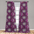 Lunarable Sun and Moon Window Curtains, Celestial Fantasy Composition with Constellations on Purple Backdrop, Lightweight Decor 2-Panel Set with R...