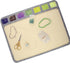 The Beadsmith Seed Bead Treasure Mat – 14” x 11” (35.6 x 27.9cm) – Soft Surface, 7 Compartments, Raised Border – Perfect for Working on Seed Bead ...