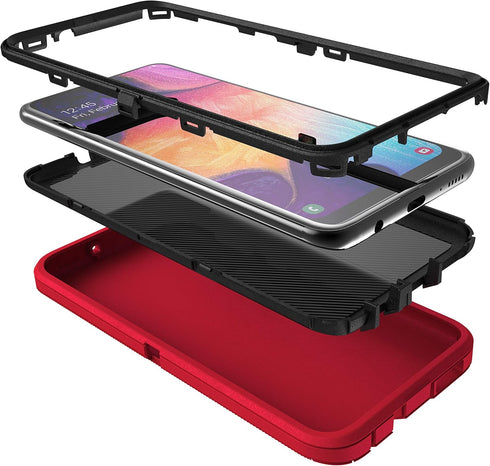 MXX Heavy Duty Compatible Case Made for Samsung Galaxy A50 - (No Screen Protector) Drop Protection Tough Case for Your Galaxy A50/ A50s/ A30s (Red...