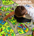ToyVelt Kids Car Rug Playmat - Large 60” x 32” Road Traffic Carpet for Kids Ages 3–12 - Educational City Play Mat Made of Soft Polyester with Skid...