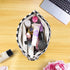2Pcs Makeup Bag For Women - Large Checkered Knitted Cosmetic Bags&Small Makeup Pouch Aesthetic Design Travel Toiletry Bag Skincare Bag Car Storage...