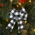 Iconikal Black Gingham Decorative Bows, 5 x 7 inches (White Buffalo Plaid) 12-Pack...