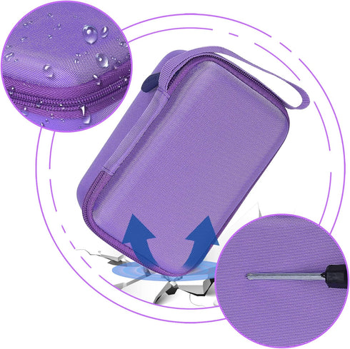 Aenllosi Kids Camera Case for Anchioo/for ESOXOFFORE Instant Print Camera Toys,Kids Selfie Digital Camera Photo Paper & Color Pen Holder (Purple,C...