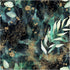 HAOKHOME 93208 Boho Peel and Stick Wallpaper Leaves Branch Removable Black/Green/Matte Gold Vinyl Self Adhesive Mural for Bedroom 17.7in x 6.5ft...