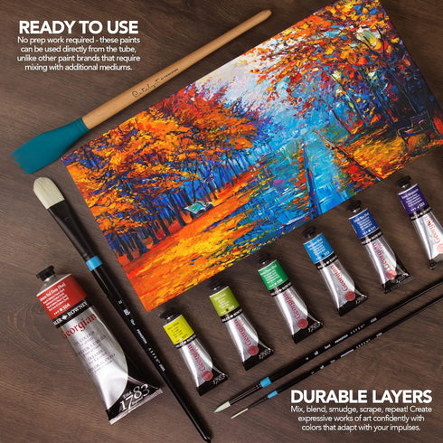 Daler-Rowney Georgian Oil Paint, Aluminium Tube, 1.28oz - 38 ml, Rose Madder (Quinacridone)...