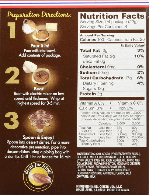 DR OETKER Mousse Chocolate Milk, 3.1 Ounces...