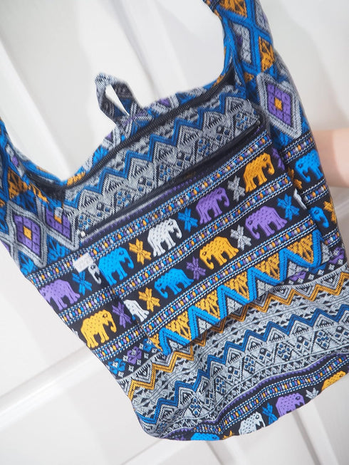 Hippie Boho Crossbody SLING Shoulder Bag Bohemian Gypsy Medium Size Design printed for Men or Women...