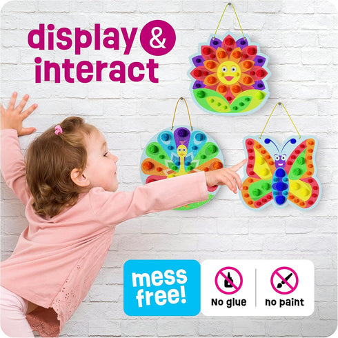 Pom Pom Arts & Crafts Kit for Toddlers - Toddler Art Activity Easter Craft for Little Boys & Girls Ages 3, 4, 5, 6 Years Old Kids Sensory Activiti...