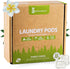 Eco Friendly Laundry Detergent Pods, 32 Pods, Powerful Stain And Odor Removal, Skin Friendly, Rainforest Fresh Scent, Biodegradable and Sustainabl...