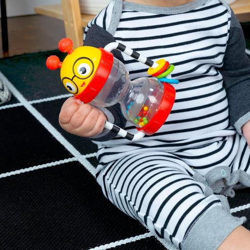Baby Einstein Cal’s Sensory Shake-up Developmental Activity Rattle Toy, BPA Free, for Infants Ages 3 Months and up...