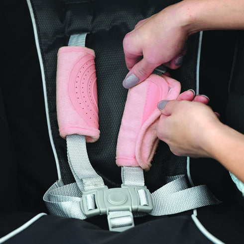 Travel Bug Baby 2 Piece Car Seat Strap Cover Teether Set (Pink)...
