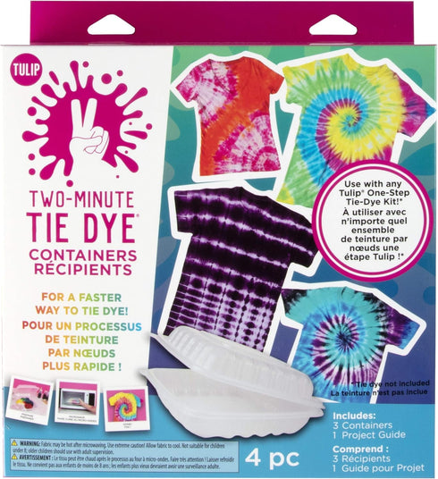 Tulip Two 2 Minute, 3 Pack-No Color Containers One Step Tie Dye (Dye Sold Separate...