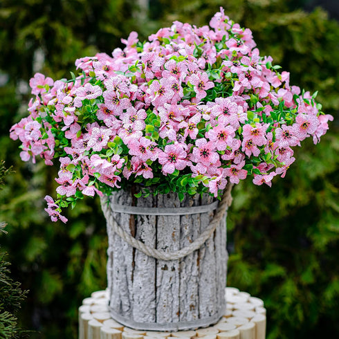 Artificial Flowers for Outdoors Fake Plants - 16 Bundles Faux Outside Greenery Boxwood No Fade Plastic Shrubs Fall Decor Farmhouse Home Garden Tha...