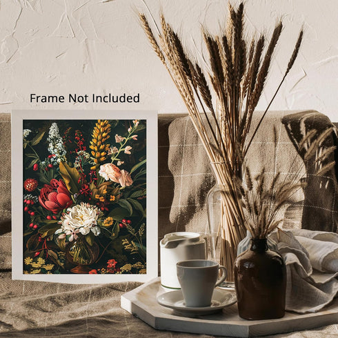 Posterizer 1 pcs-lush big flowers-wild nature art-Floral & Botanical Art-Abstract & Modern Art-Decor for Home & Office- UNFRAMED Wall Art...