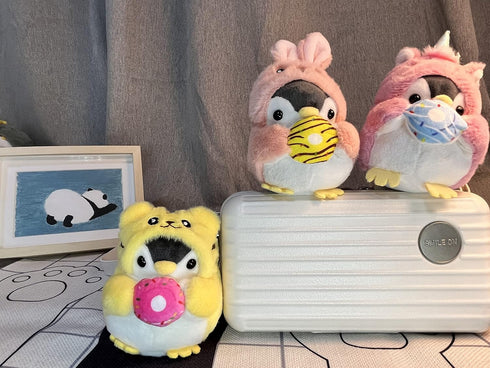 2Pcs Cute Plush keychains kawaii keychain small stuffed animals,Penguin keychain,cute keychains for backpacks,kawaii animals. (F)...