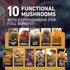 Mushroom Gummies 10 Blend 120 pcs - Lions Mane, Ashwagandha, Turkey Tail, Cordyceps, Chaga, Reishi Mushroom Complex - Mushroom Supplement for Immu...