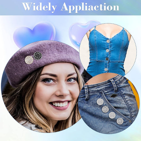 PAGOW 20Pcs AB 4 Styles Rhinestone Buttons Crystal Embellishments Sew on Clothing Buttons...