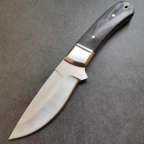 DOOM BLADE 8.27" Fixed Blade Hunting Knife with Sheath,Survival Knife,Bowie Knives,440C Stainless Steel Blade with Wood handle,Multifunction,Full ...