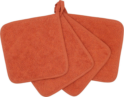 Cotton Pot Holders Cotton Made Machine Washable Heat Resistant Everyday Kitchen Basic Terry Pot Holder, Hot Pads, Trivet for Cooking and Baking Se...