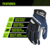 AWP Pro Protect Work Gloves for Men And Women, Full Back-Of-Hand TPR Impact Protection, X-Large,Blue...