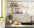 16.1"x78.7" White and Green Peel and Stick Wallpaper Boho Floral Contact Paper Removable Wallpaper Self-Adhesive Wallpaper Decorative Wall Cabinet...