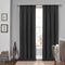 ECLIPSE Tricia Modern Room Darkening Thermal Rod Pocket Window Curtains for Bedroom (2 Panels), 26"W x 63"L, Black...